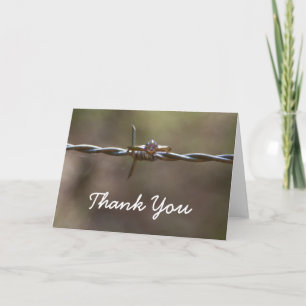 Ring on barbed wire Thank You card Dankeskarte