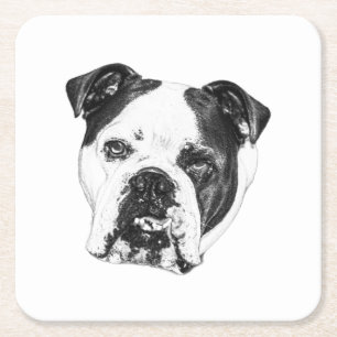 Ring-Safe Bulldog-Untersetzer Rechteckiger Pappuntersetzer
