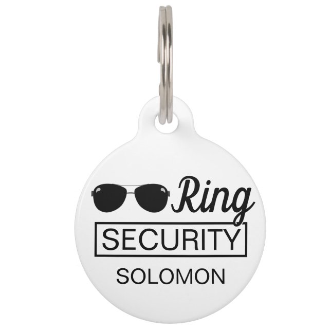 Ring Security Begleiter Hochzeit eleganten Hundrin Haustiermarke (Vorderseite)