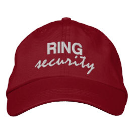 RING security fun novelty script ring bearer Bestickte Baseballkappe