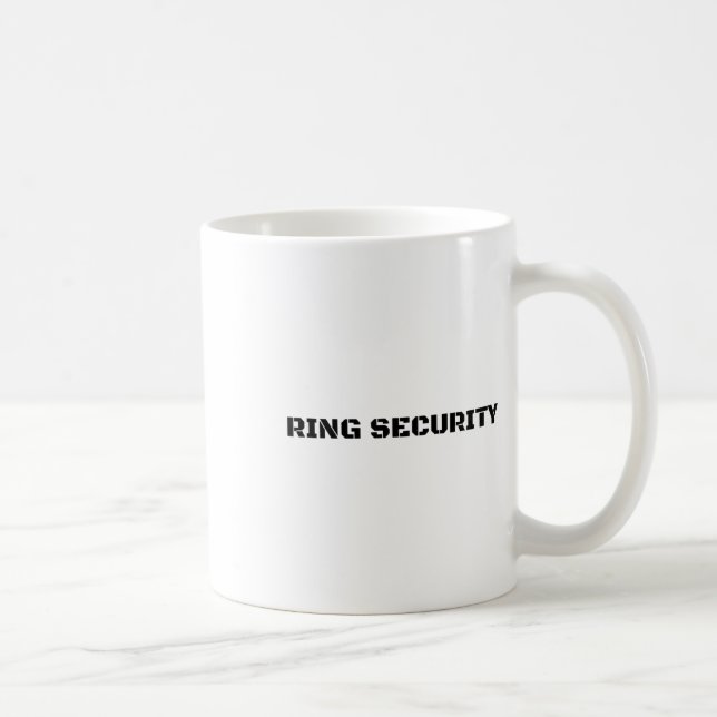 Ring Security Funny Wedbride Groom Party Geschenk Kaffeetasse (Rechts)
