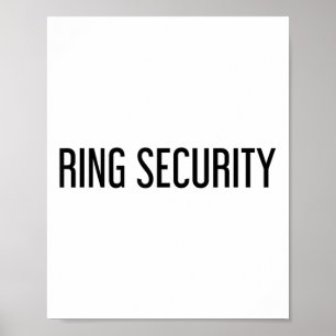 Ring Security Funny Wedbride Groom Party Geschenk Poster