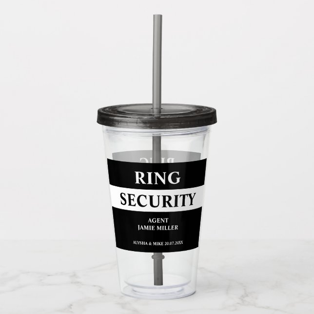 Ring Security Ring Bearer Agent  Acryltrinkbecher (Vorderseite)