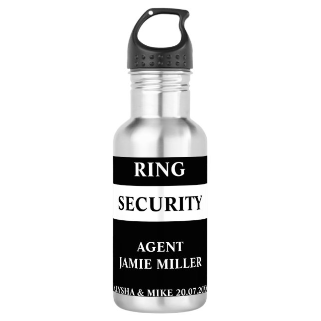 Ring Security Ring Bearer Agent Edelstahlflasche (Vorderseite)