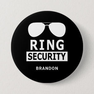 Ring Security Ring Bearer Trauzeuge Geschenk Button