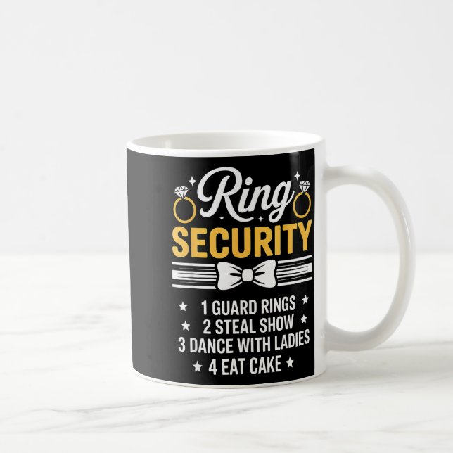 Ring Security Wedding Party Funny Ring Bearer  Kaffeetasse (Rechts)