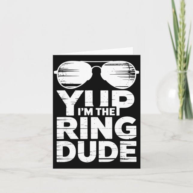 Ring Security Wedding Party Funny Ring Bearer  Karte (Vorderseite)