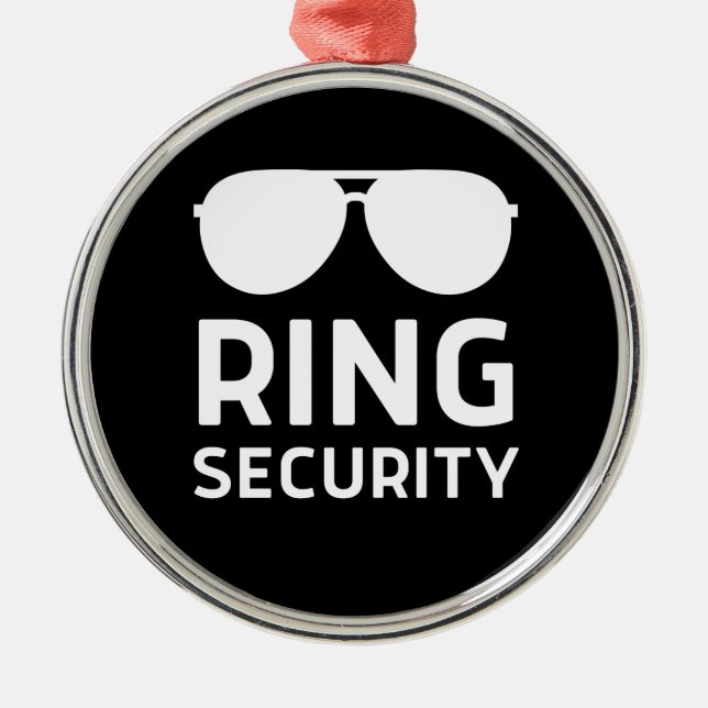Ring Sicherheit lustige Hochzeitsring Träger Kinde Ornament Aus Metall (Vorne)