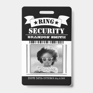 Ring-Sicherheitsagent Foto-ID Ausweis