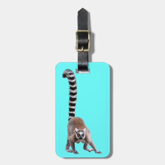Ring-tailed lemur gepäckanhänger (Vorderseite vertikal)