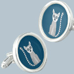 Ring Tails Lemur Manschetten Knöpfe<br><div class="desc">Ein lustiges Ring Tail Lemur Design für Tierfreunde. Originelle Kunst von Nic Squirrell.</div>
