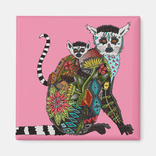 Ring Tegelter Lemur Liebe rosa Magnet