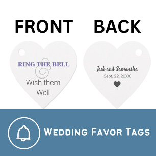 Ring the Bell & wünscht ihnen gute Herz Hochzeit Geschenkanhänger