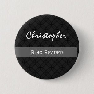 RING-TRÄGER individueller Name Wedding Button