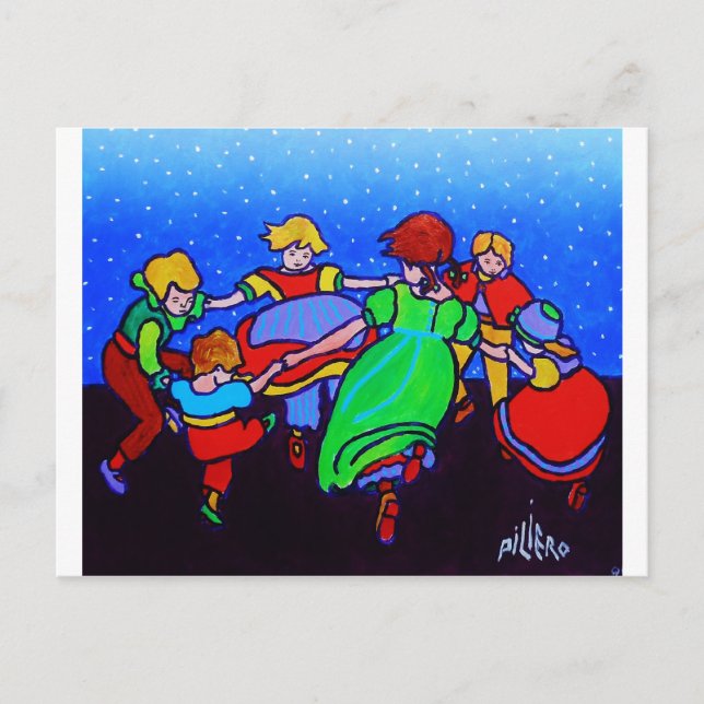 Ring um die Rosie zwei Postkarte (Vorderseite)