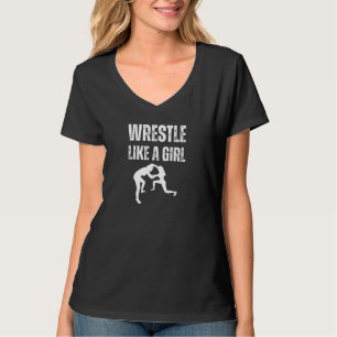 Ring wie ein Mädchen, kämpfe wie ein Mädchen T-Shirt