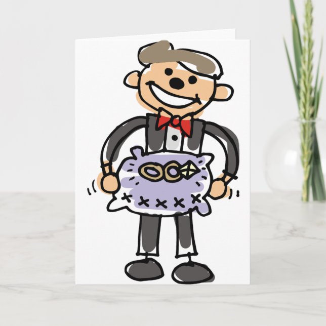 Ringbearer Ehering-Kissen Karte (Vorderseite)
