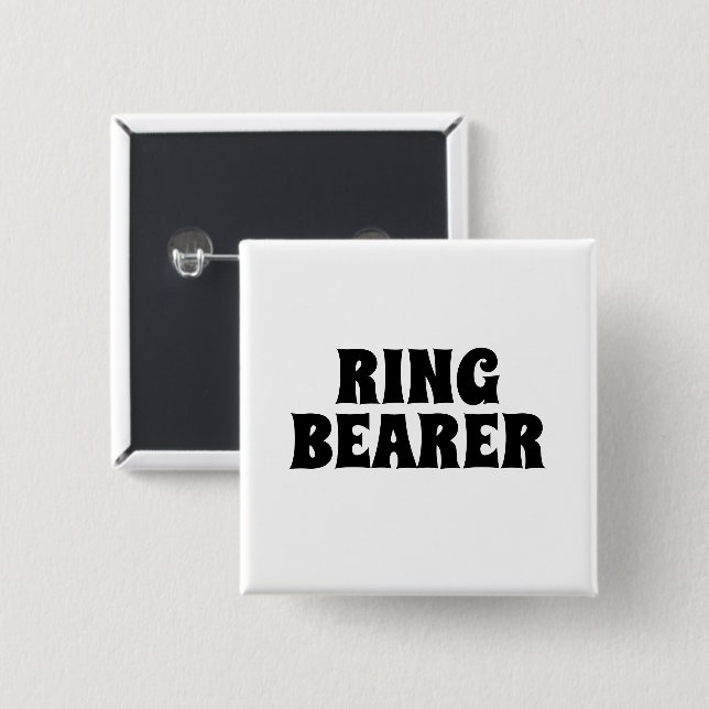 Ringbearer Elegant Hochzeitsgeschenk für Buttone Button (Vorne & Hinten)