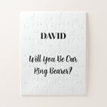 Ringbearer Individuelle Name Einfache Minimale Hoc<br><div class="desc">Einfaches, minimales und elegantes Design zum frag "Werden Sie unser Ringträger" mit benutzerdefinierten Vorlagen für Nachrichten und individuelle Name-Text, damit Sie sich anpassen können!</div>