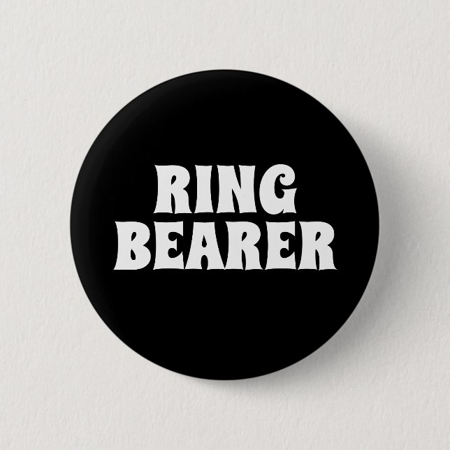Ringbearer Stilistische Hochzeitsgeschenke Gefalle Button (Vorderseite)