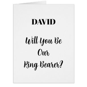 Ringbearer Wedding Simple Minimal Custom Name 