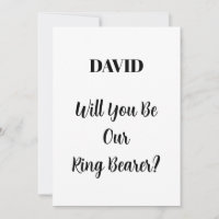Ringbearer Wedding Simple Minimal Individuelle Nam