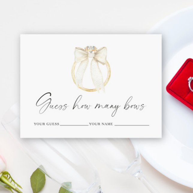 Ringbogen Wie viele Bogen bridales Spiel Begleitkarte (Von Creator hochgeladen)