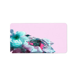 Ringe mit weißen Rosenblättern Adressaufkleber