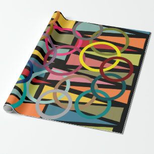 Ringe und Dreiecke Geschenkpapier