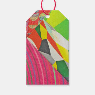 Ringe und Tessellationen Collage Geschenkanhänger