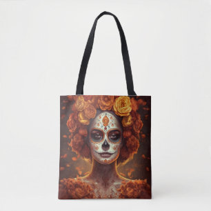 Ringelblume Catrina Día de los Muertos Tasche