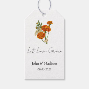 Ringelblume Lass Liebe wachsen Hochzeitssamen Geschenkanhänger