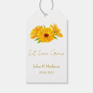 Ringelblume Lass Liebe wachsen Hochzeitssamen Geschenkanhänger