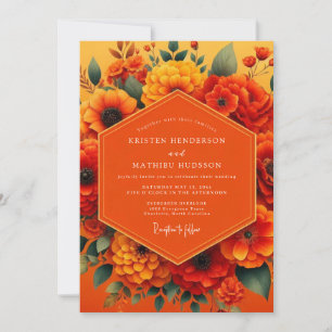Ringelblume Lebendige Hochzeitsernte Einladung