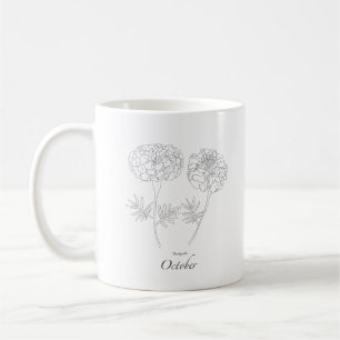 Ringelblume Oktober Geburtsmonats-Blumen-Kaffeetas Kaffeetasse