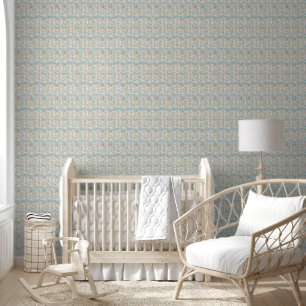 Ringelblume präppy Grandmillennial floral wellige Tapete