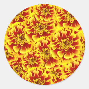 Ringelblume Runder Aufkleber