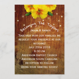 Ringelblumen auf Holz Einladung