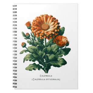 Ringelblumen-Blüten-Kräuter-Journal Notizblock