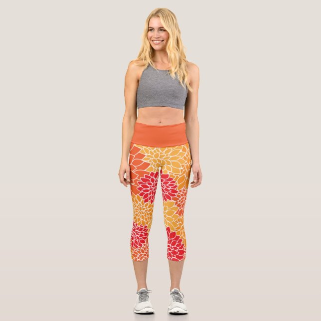 Ringelblumen Capri Leggings (Vorderseite)