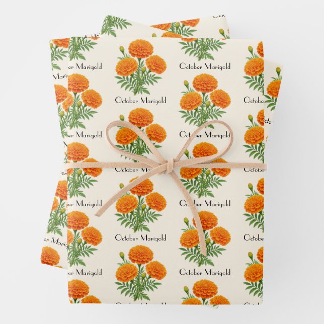 Ringelblumen im Oktober Geschenkpapier Set (Beispiel)
