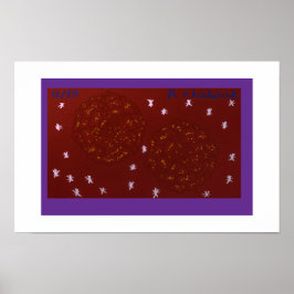 Ringelblumen mit Sternen Poster