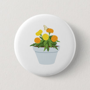 Ringelblumen-Schmetterling Button