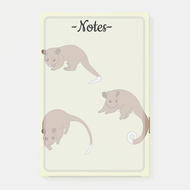 Ringelschwanzpossums Post-it Klebezettel (Vorderseite)
