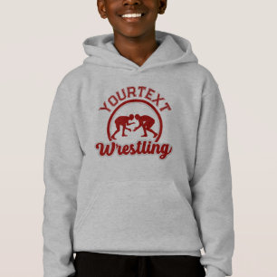 Ringen ADD NAME Ringkampf Champion Team Spieler Hoodie