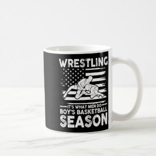 Ringen ist das, was Männer während des Jungen-Bask Kaffeetasse