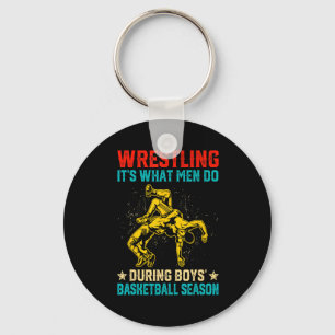 Ringen ist was Männer während Jungenbasketball tun Schlüsselanhänger