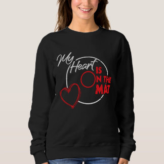 Ringen Mein Herz liegt auf der Matte Mama ringt Sweatshirt