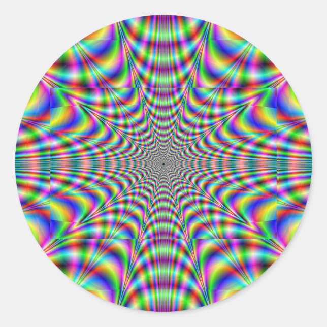 Ringen - optische Täuschung Runder Aufkleber (Vorderseite)