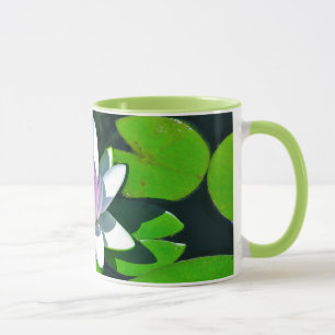 Ringer Coffee Tasse, "Mauve White Lotus Blossom" Tasse